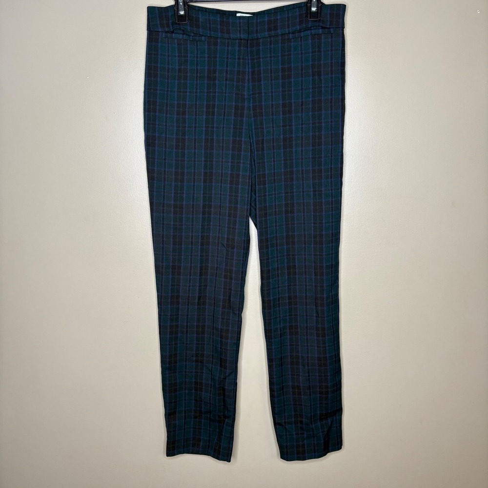 Talbots Signature Plaid Ankle Pants Womens 10 Career Preppy Business Casual - Picture 2 of 9